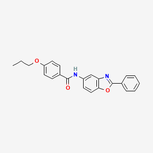 molecular formula C23H20N2O3 B5079411 N-(2-phenyl-1,3-benzoxazol-5-yl)-4-propoxybenzamide 