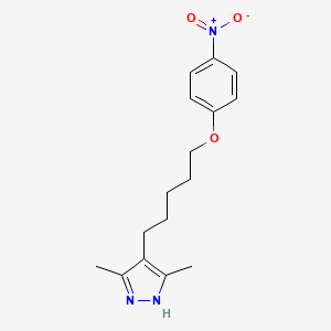 molecular formula C16H21N3O3 B5079462 3,5-dimethyl-4-[5-(4-nitrophenoxy)pentyl]-1H-pyrazole 