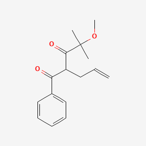 molecular formula C16H20O3 B5079526 2-allyl-4-methoxy-4-methyl-1-phenyl-1,3-pentanedione 