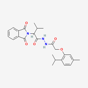 2-(1,3-dioxo-1,3-dihydro-2H-isoindol-2-yl)-N'-[(2-isopropyl-5-methylphenoxy)acetyl]-3-methylbutanohydrazide