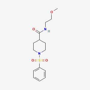 N-(2-methoxyethyl)-1-(phenylsulfonyl)-4-piperidinecarboxamide