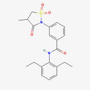 N-(2,6-diethylphenyl)-3-(4-methyl-1,1-dioxido-3-oxo-2-isothiazolidinyl)benzamide