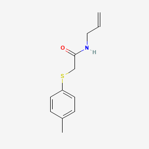 molecular formula C12H15NOS B5079599 2-(4-methylphenyl)sulfanyl-N-prop-2-enylacetamide 