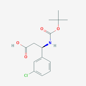 B050796 (R)-3-((tert-Butoxycarbonyl)amino)-3-(3-chlorophenyl)propanoic acid CAS No. 500789-06-0