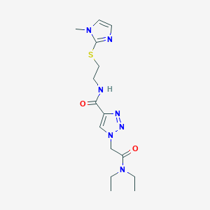 1-[2-(diethylamino)-2-oxoethyl]-N-{2-[(1-methyl-1H-imidazol-2-yl)thio]ethyl}-1H-1,2,3-triazole-4-carboxamide