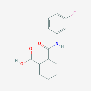 molecular formula C14H16FNO3 B5079635 2-{[(3-fluorophenyl)amino]carbonyl}cyclohexanecarboxylic acid 