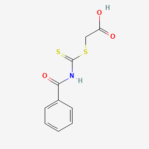 molecular formula C10H9NO3S2 B5079659 {[(benzoylamino)carbonothioyl]thio}acetic acid 