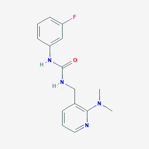 molecular formula C15H17FN4O B5079681 N-{[2-(dimethylamino)-3-pyridinyl]methyl}-N'-(3-fluorophenyl)urea 