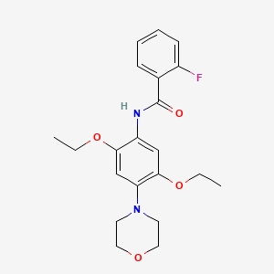 N-[2,5-diethoxy-4-(4-morpholinyl)phenyl]-2-fluorobenzamide