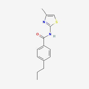 molecular formula C14H16N2OS B5079719 N-(4-methyl-1,3-thiazol-2-yl)-4-propylbenzamide 