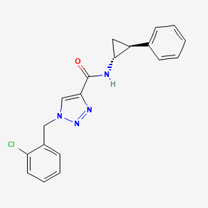 molecular formula C19H17ClN4O B5079741 1-(2-chlorobenzyl)-N-[(1R*,2S*)-2-phenylcyclopropyl]-1H-1,2,3-triazole-4-carboxamide 