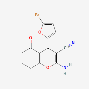 2-amino-4-(5-bromo-2-furyl)-5-oxo-5,6,7,8-tetrahydro-4H-chromene-3-carbonitrile