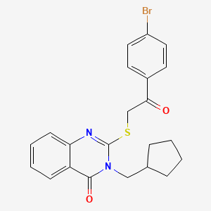 2-{[2-(4-bromophenyl)-2-oxoethyl]thio}-3-(cyclopentylmethyl)-4(3H)-quinazolinone