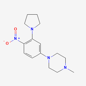 1-methyl-4-[4-nitro-3-(1-pyrrolidinyl)phenyl]piperazine