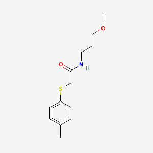 molecular formula C13H19NO2S B5079782 N-(3-methoxypropyl)-2-[(4-methylphenyl)thio]acetamide 