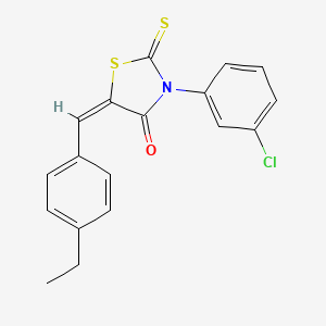 3-(3-chlorophenyl)-5-(4-ethylbenzylidene)-2-thioxo-1,3-thiazolidin-4-one