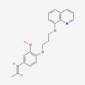 molecular formula C22H23NO3 B5079806 8-{3-[2-methoxy-4-(1-propen-1-yl)phenoxy]propoxy}quinoline 