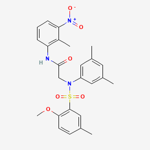 N~2~-(3,5-dimethylphenyl)-N~2~-[(2-methoxy-5-methylphenyl)sulfonyl]-N~1~-(2-methyl-3-nitrophenyl)glycinamide