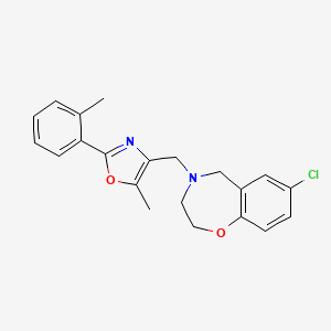 7-chloro-4-{[5-methyl-2-(2-methylphenyl)-1,3-oxazol-4-yl]methyl}-2,3,4,5-tetrahydro-1,4-benzoxazepine