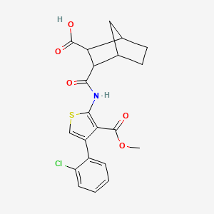 3-({[4-(2-chlorophenyl)-3-(methoxycarbonyl)-2-thienyl]amino}carbonyl)bicyclo[2.2.1]heptane-2-carboxylic acid