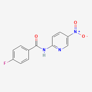 molecular formula C12H8FN3O3 B5079825 4-fluoro-N-(5-nitro-2-pyridinyl)benzamide 