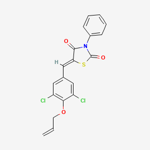 molecular formula C19H13Cl2NO3S B5079841 5-[4-(allyloxy)-3,5-dichlorobenzylidene]-3-phenyl-1,3-thiazolidine-2,4-dione CAS No. 6334-72-1