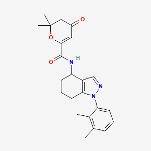 molecular formula C23H27N3O3 B5079865 N-[1-(2,3-dimethylphenyl)-4,5,6,7-tetrahydro-1H-indazol-4-yl]-2,2-dimethyl-4-oxo-3,4-dihydro-2H-pyran-6-carboxamide 