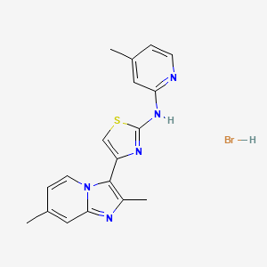 N-[4-(2,7-dimethylimidazo[1,2-a]pyridin-3-yl)-1,3-thiazol-2-yl]-4-methyl-2-pyridinamine hydrobromide