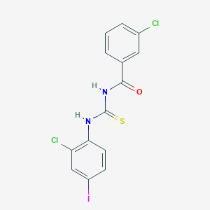 molecular formula C14H9Cl2IN2OS B5079883 3-chloro-N-{[(2-chloro-4-iodophenyl)amino]carbonothioyl}benzamide 