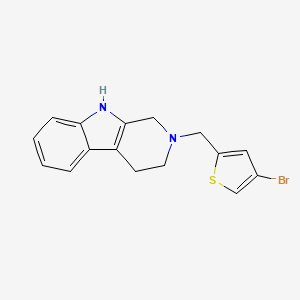 molecular formula C16H15BrN2S B5079892 2-[(4-bromo-2-thienyl)methyl]-2,3,4,9-tetrahydro-1H-beta-carboline 