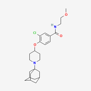 4-{[1-(1-adamantyl)-4-piperidinyl]oxy}-3-chloro-N-(2-methoxyethyl)benzamide