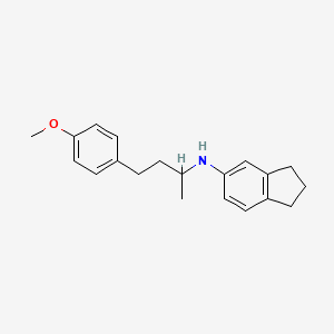 molecular formula C20H25NO B5079901 2,3-dihydro-1H-inden-5-yl[3-(4-methoxyphenyl)-1-methylpropyl]amine 