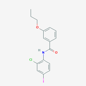 molecular formula C16H15ClINO2 B5079919 N-(2-chloro-4-iodophenyl)-3-propoxybenzamide 