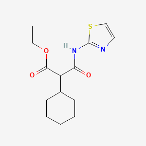 ethyl 2-cyclohexyl-3-oxo-3-(1,3-thiazol-2-ylamino)propanoate