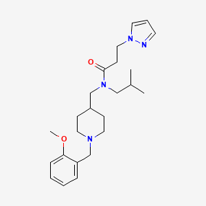 N-isobutyl-N-{[1-(2-methoxybenzyl)-4-piperidinyl]methyl}-3-(1H-pyrazol-1-yl)propanamide