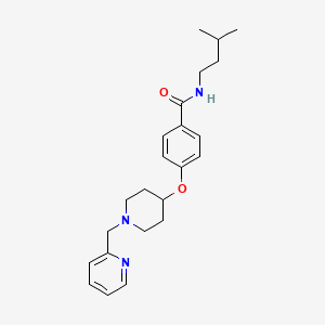 N-(3-methylbutyl)-4-{[1-(2-pyridinylmethyl)-4-piperidinyl]oxy}benzamide