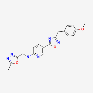 5-[3-(4-methoxybenzyl)-1,2,4-oxadiazol-5-yl]-N-methyl-N-[(5-methyl-1,3,4-oxadiazol-2-yl)methyl]-2-pyridinamine