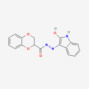 N'-(2-oxo-1,2-dihydro-3H-indol-3-ylidene)-2,3-dihydro-1,4-benzodioxine-2-carbohydrazide