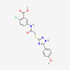 methyl 2-chloro-5-[({[5-(4-methoxyphenyl)-4H-1,2,4-triazol-3-yl]thio}acetyl)amino]benzoate