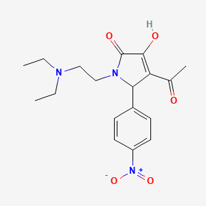 4-acetyl-1-[2-(diethylamino)ethyl]-3-hydroxy-5-(4-nitrophenyl)-1,5-dihydro-2H-pyrrol-2-one