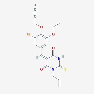 1-allyl-5-[3-bromo-5-ethoxy-4-(2-propyn-1-yloxy)benzylidene]-2-thioxodihydro-4,6(1H,5H)-pyrimidinedione