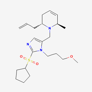 (2R*,6R*)-2-allyl-1-{[2-(cyclopentylsulfonyl)-1-(3-methoxypropyl)-1H-imidazol-5-yl]methyl}-6-methyl-1,2,3,6-tetrahydropyridine