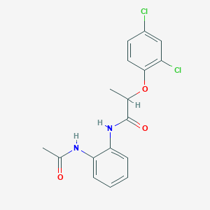 molecular formula C17H16Cl2N2O3 B5080098 N-[2-(acetylamino)phenyl]-2-(2,4-dichlorophenoxy)propanamide 