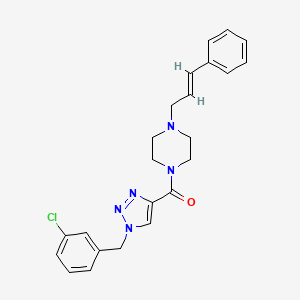 1-{[1-(3-chlorobenzyl)-1H-1,2,3-triazol-4-yl]carbonyl}-4-[(2E)-3-phenyl-2-propen-1-yl]piperazine