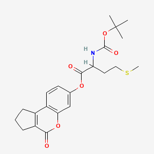 4-oxo-1,2,3,4-tetrahydrocyclopenta[c]chromen-7-yl N-(tert-butoxycarbonyl)methioninate