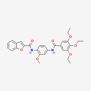 N-{2-methoxy-4-[(3,4,5-triethoxybenzoyl)amino]phenyl}-1-benzofuran-2-carboxamide