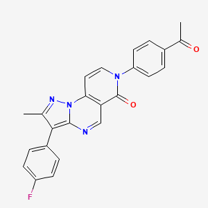 molecular formula C24H17FN4O2 B5080173 7-(4-acetylphenyl)-3-(4-fluorophenyl)-2-methylpyrazolo[1,5-a]pyrido[3,4-e]pyrimidin-6(7H)-one 