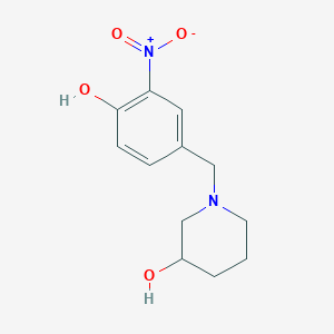 molecular formula C12H16N2O4 B5080186 1-(4-hydroxy-3-nitrobenzyl)-3-piperidinol 