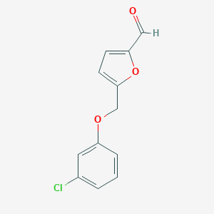molecular formula C12H9ClO3 B508019 5-[(3-氯苯氧基)甲基]-2-糠醛 CAS No. 438220-92-9