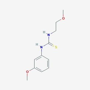 molecular formula C11H16N2O2S B5080192 N-(2-methoxyethyl)-N'-(3-methoxyphenyl)thiourea 